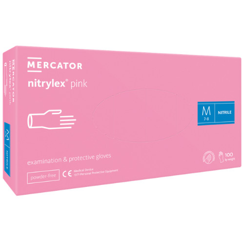 Nitrylex pink világos rózsaszín kesztyű
