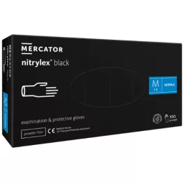 Nitrylex black fekete nitril kesztyű M méret