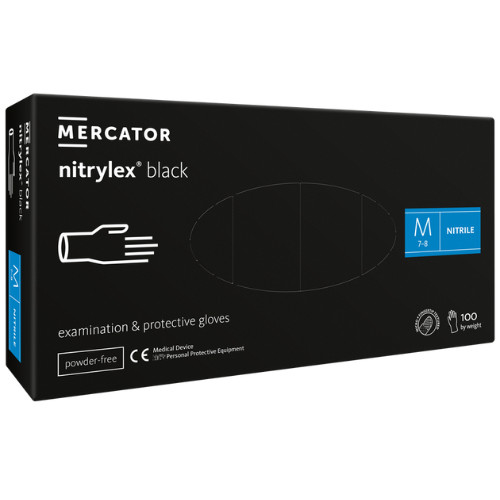 Nitrylex black fekete nitril kesztyű S méret