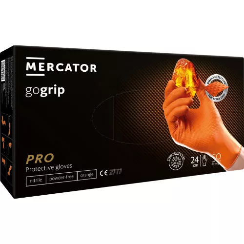 Mercator GoGrip Orange narancs Prémium nitril kesztyű XL méret