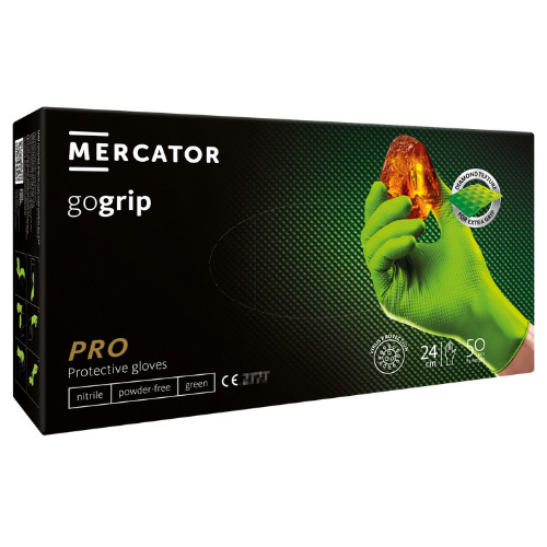 Mercator GoGrip Green zöld Prémium nitril kesztyű