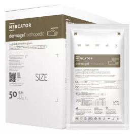   Mercator dermagel orthopedic latex szakadásálló steril kesztyű 8-as méret