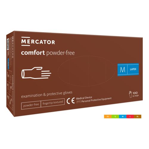 Mercator Comfort púdermentes latex kesztyű L méret