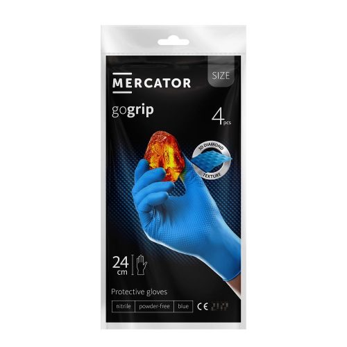 Mercator GoGrip blue kék Prémium nitril kesztyű 4 darabos