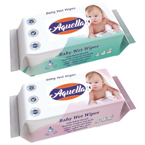 Aquella nedves baba törlőkendő 72 db PH 5.5 MIX