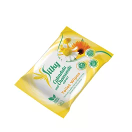   Silky Toalett 40 lapos 100% lebomló nedves toalettkendő kamilla kivonattal