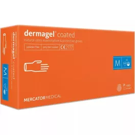   Mercator Dermagel púdermentes latex kesztyű, fehér L méret