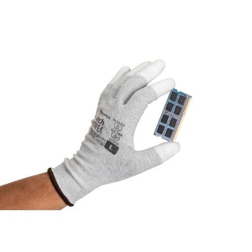 MERCATOR tech antisztatikus ESD kesztyű, PU bevonattal