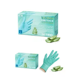   Setino Latex, púdementes, gumikesztyű aloe verával L méret