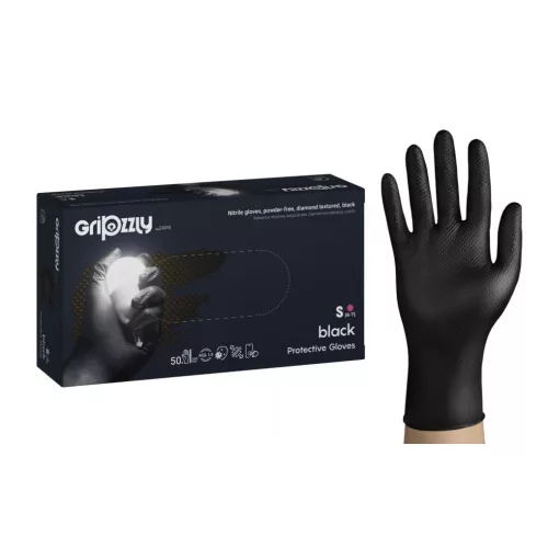 Gripzzly Black púdermentes nitril védőkesztyű