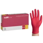  Zarys® easyCARE berry, piros, eldobható, púdermentes nitril kesztyű