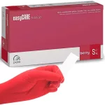 Zarys® easyCARE berry, piros, eldobható, púdermentes nitril kesztyű