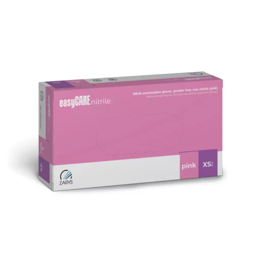  Zarys® easyCARE pink, rózsaszín, eldobható, púdermentes nitril kesztyű